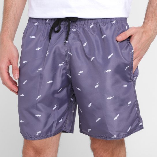 Shorts Praia Curto Wall Estampado Masculino - Marinho é ruim? Shorts Praia Curto Wall Estampado Masculino - Marinho é boa?