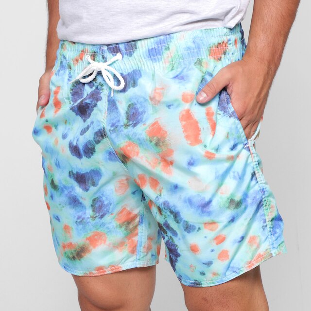 Shorts Praia Curto Wall Estampado Masculino - Verde é boa?