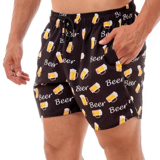 Shorts Praia Masculino Cerveja Beer Bermuda Chopp Benellys - Preto é ruim? Shorts Praia Masculino Cerveja Beer Bermuda Chopp Benellys - Preto é boa?