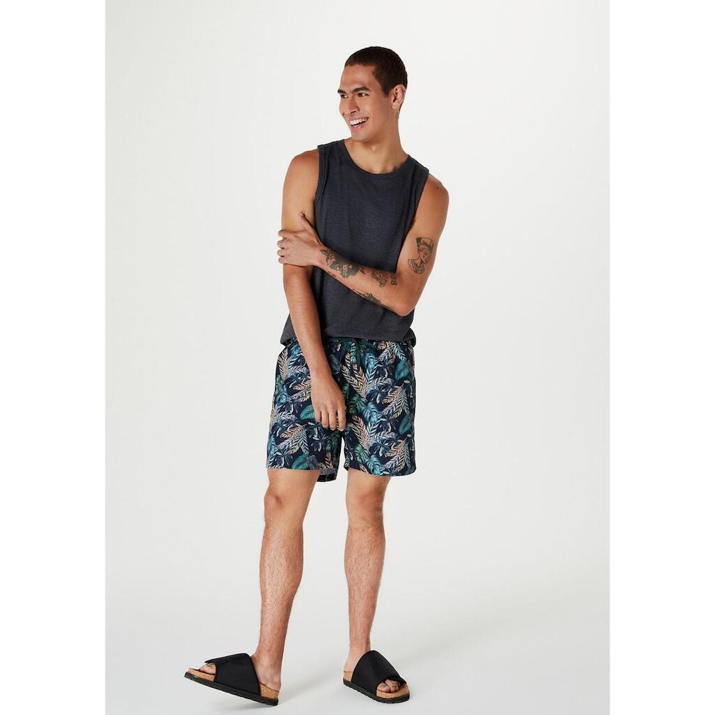 Shorts Praia Masculino Estampado - Off white M