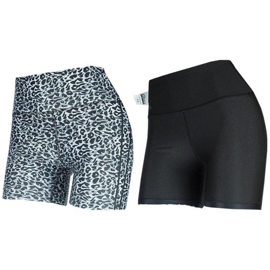 Shorts Rola Moça Dupla Face Sublime Feminino - Preto+Branco Menor preço em Shorts Rola Moça Dupla Face Sublime Feminino - Preto+Branco