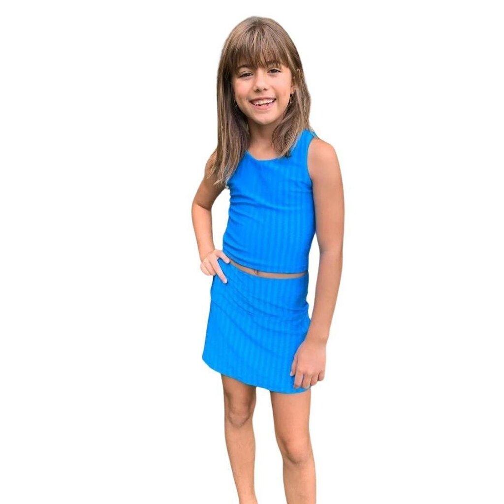 Shorts Saia Infantil - Azul Turquesa