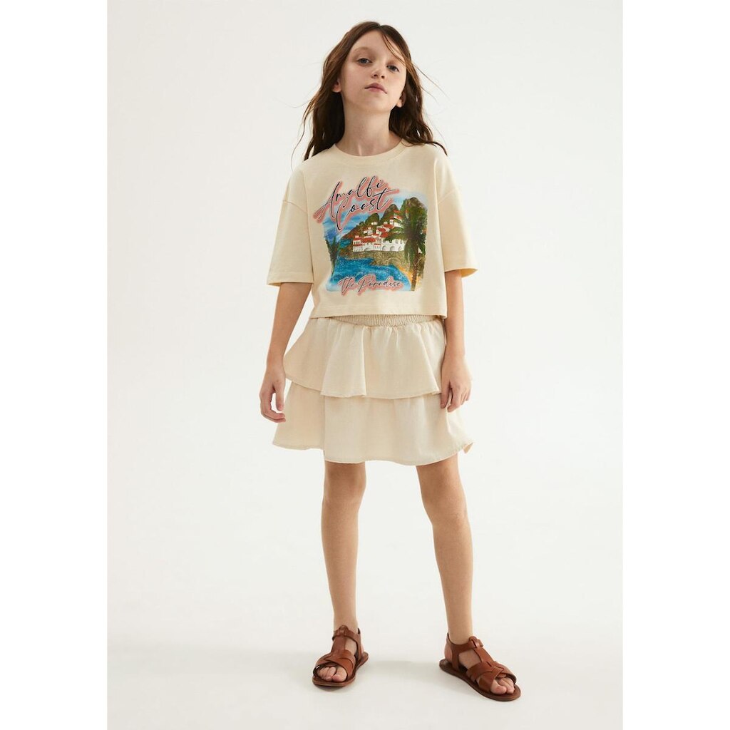 Shorts Saia Infantil Com Babados