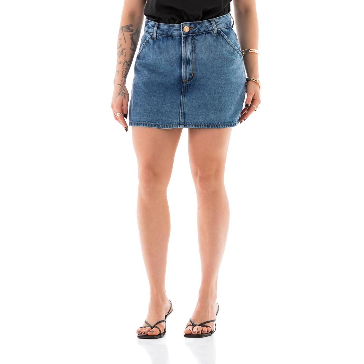 Shorts Saia Jeans Feminino Arauto Mom