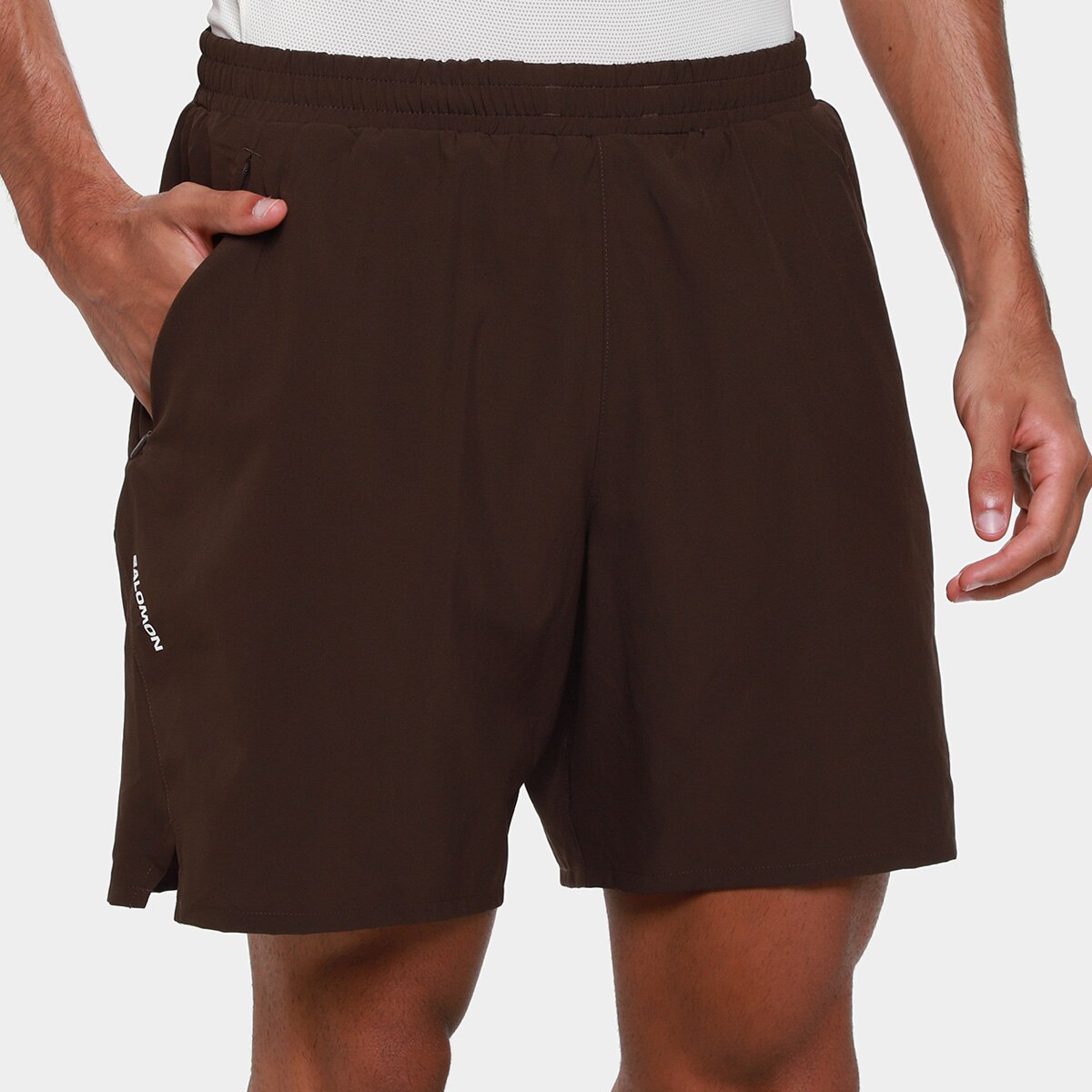 Shorts Salomon Shkout Core 2IN1 Bean Masculino - Marrom | Netshoes