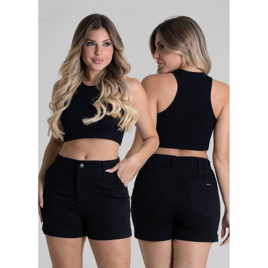 Shorts Sarja Sawary - 279859 - Preto 46