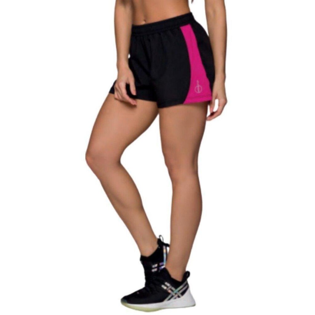 Shorts Selene Sport Feminino - Preto e Pink