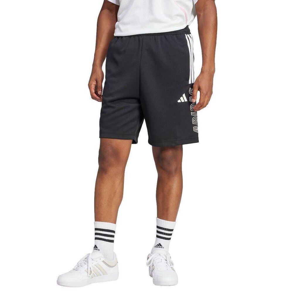 SHORTS TIRO JC9409 - PRETO/BRANCO 2GG