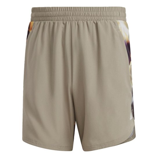 Shorts Treino Designed for Movement HIIT Adidas - Bege+Branco Menor preço em Shorts Treino Designed for Movement HIIT Adidas - Bege+Branco