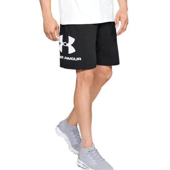 Shorts Under Armour Sportstyle Cotton Masculino Preto - Preto Menor preço em Shorts Under Armour Sportstyle Cotton Masculino Preto - Preto