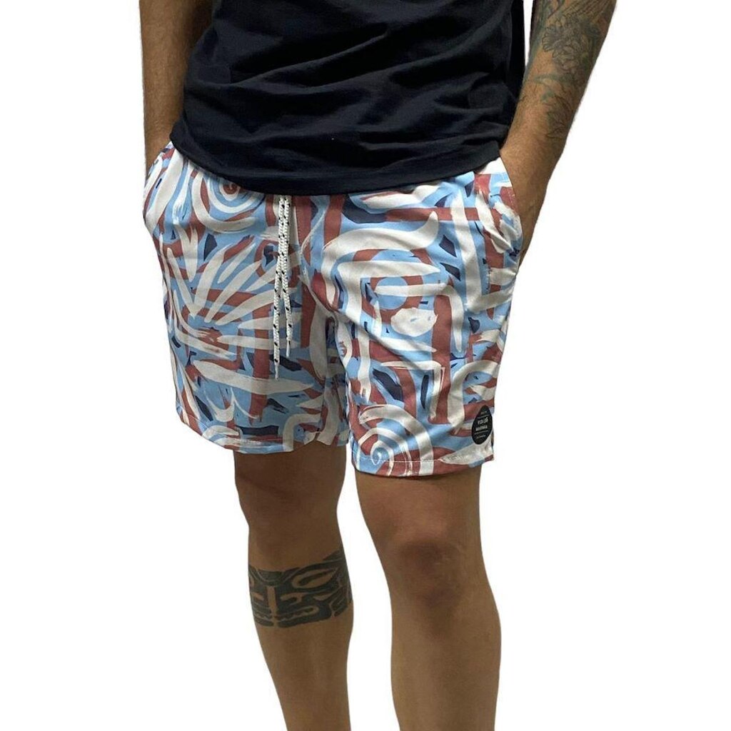 SHORTS VOLEY CURTO VIIDA MARINHA- Estampada