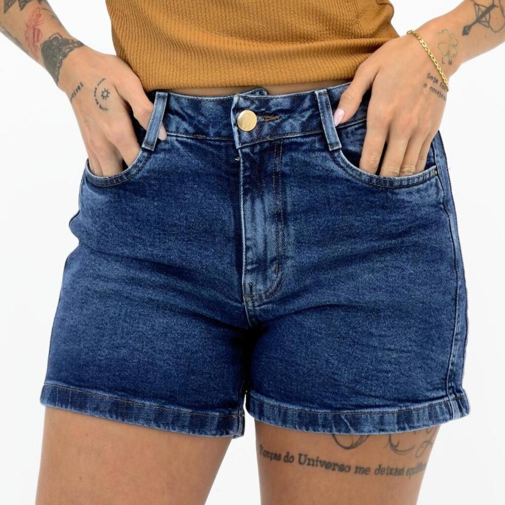Shorts Voox Jeans Boyfriend Feminino