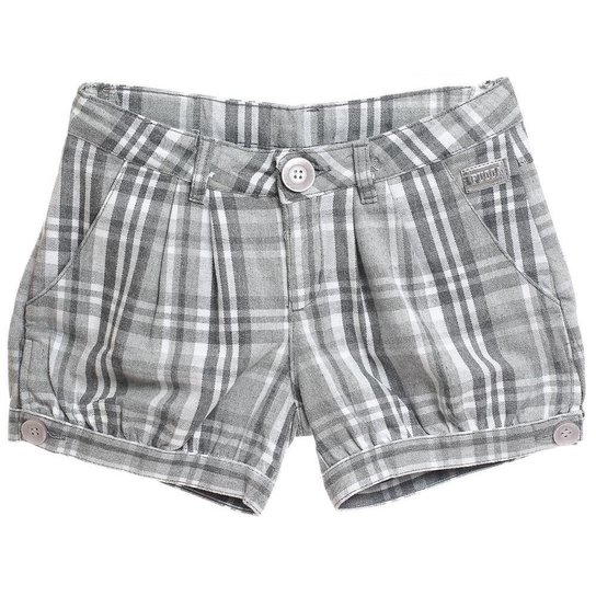 Shorts Xadrez - Cinza