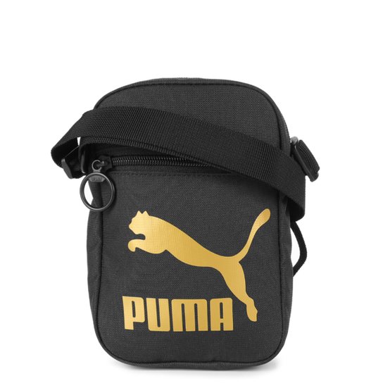 Shoulder Bag Puma Originals Urban Compact - Preto+Dourado Menor preço em Shoulder Bag Puma Originals Urban Compact - Preto+Dourado
