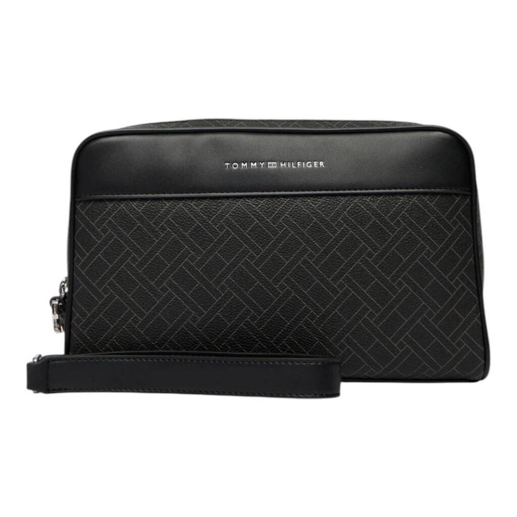 Shoulder Bag Tommy Hilfiger Flag Monogram Pouch Preto 1.5L