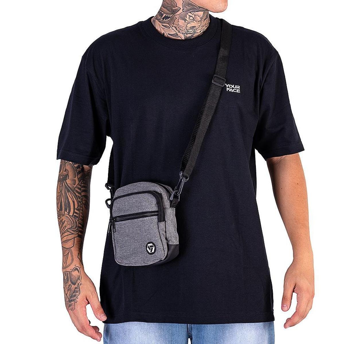 Shoulder Bag Your Face Circle Cinza Netshoes