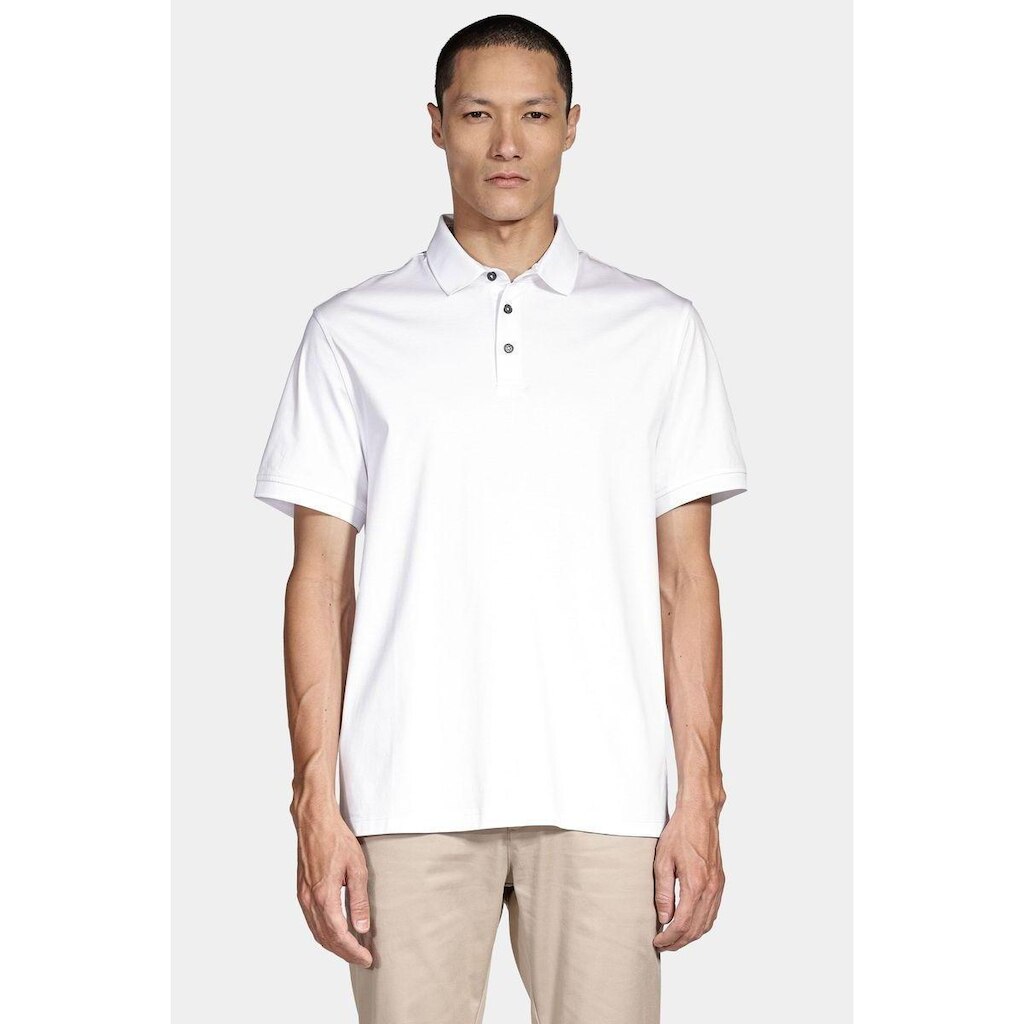Silk Aramis Blend Modal Polo Shirt Branco