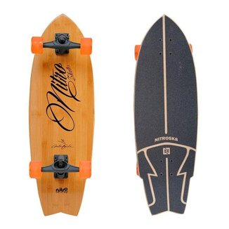 Simulador Surf Longboard NitroSK8 Carlos Burle Bambu 31x10'