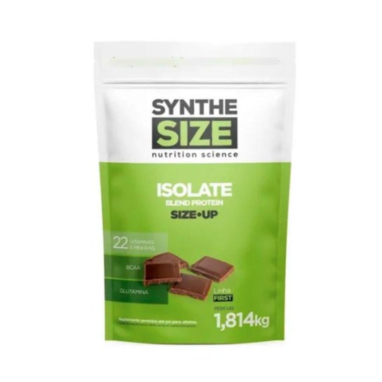 SIZE UP ISOLATE BLEND PROTEIN chocolate - REFIL 1814g Synthesize - Verde Menor preço em SIZE UP ISOLATE BLEND PROTEIN chocolate - REFIL 1814g Synthesize - Verde