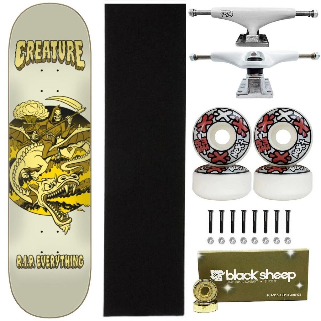 Skate Creature Profissional Montado Ryp 8.0 Roda Next 53mm