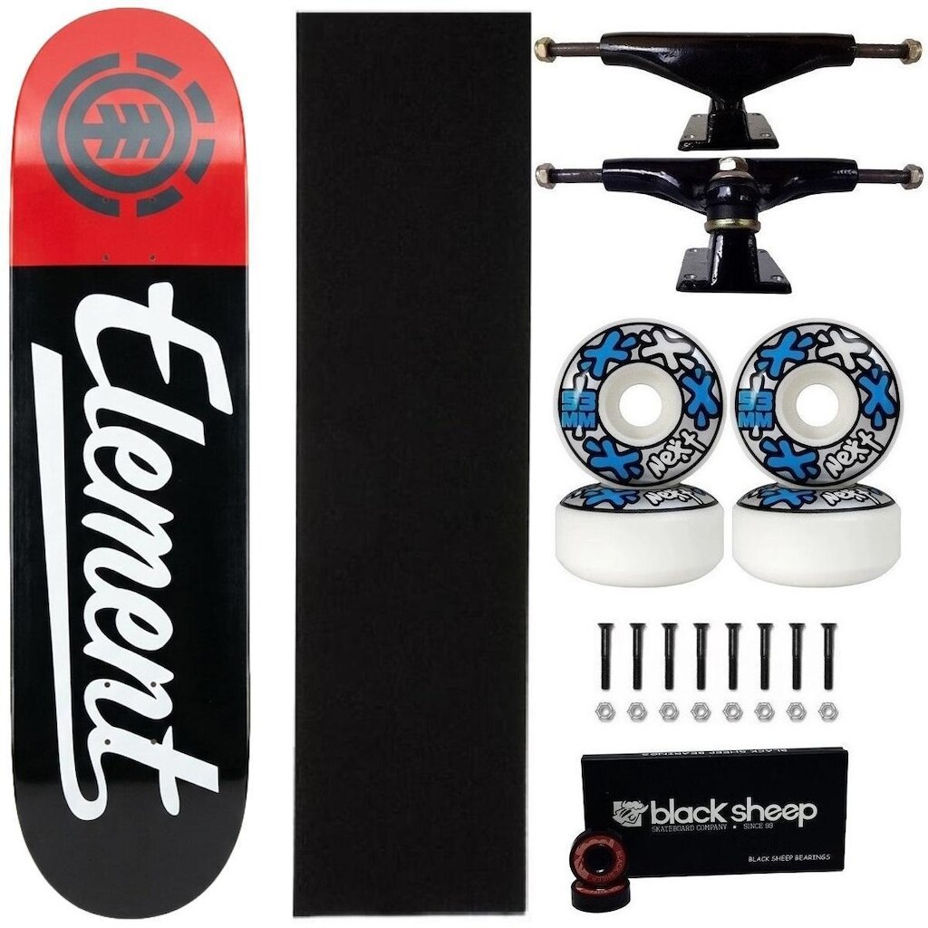 Skate Element Maple Montado Profissional 8.2 Roda Next 53mm