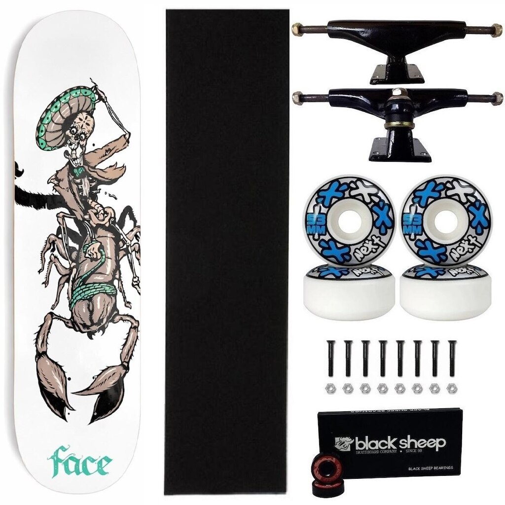 Skate Face Maple Montado Peças Profissionais Next 53 Abec 15