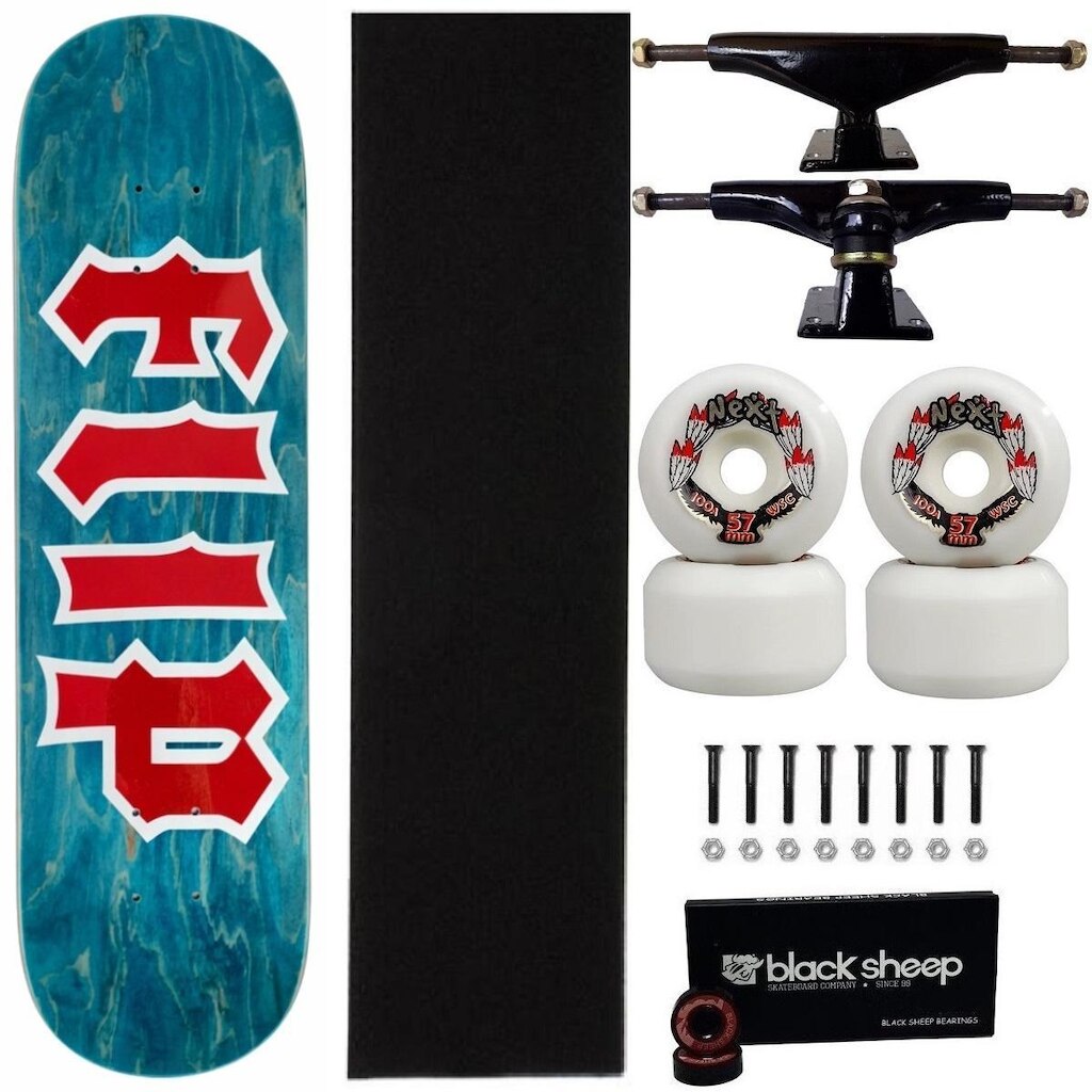 Skate Flip Maple Montado Profissional Roda Next 57mm Abec 15