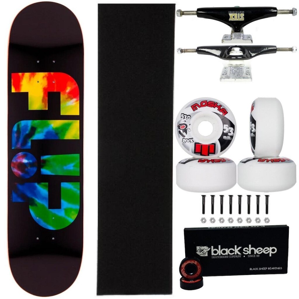 Skate Flip Montado 8.0 Profissional Roda Moska 53mm Abec 15