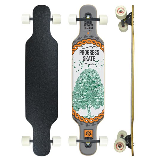 Skate Longboard Montado Profissional PGS Ecology 7.9 - Preto