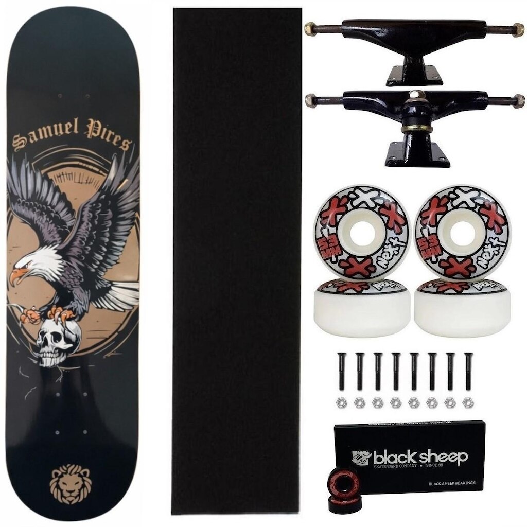 Skate Lyons Maple Montado 8.0 Profissional Next 53mm Abec 15