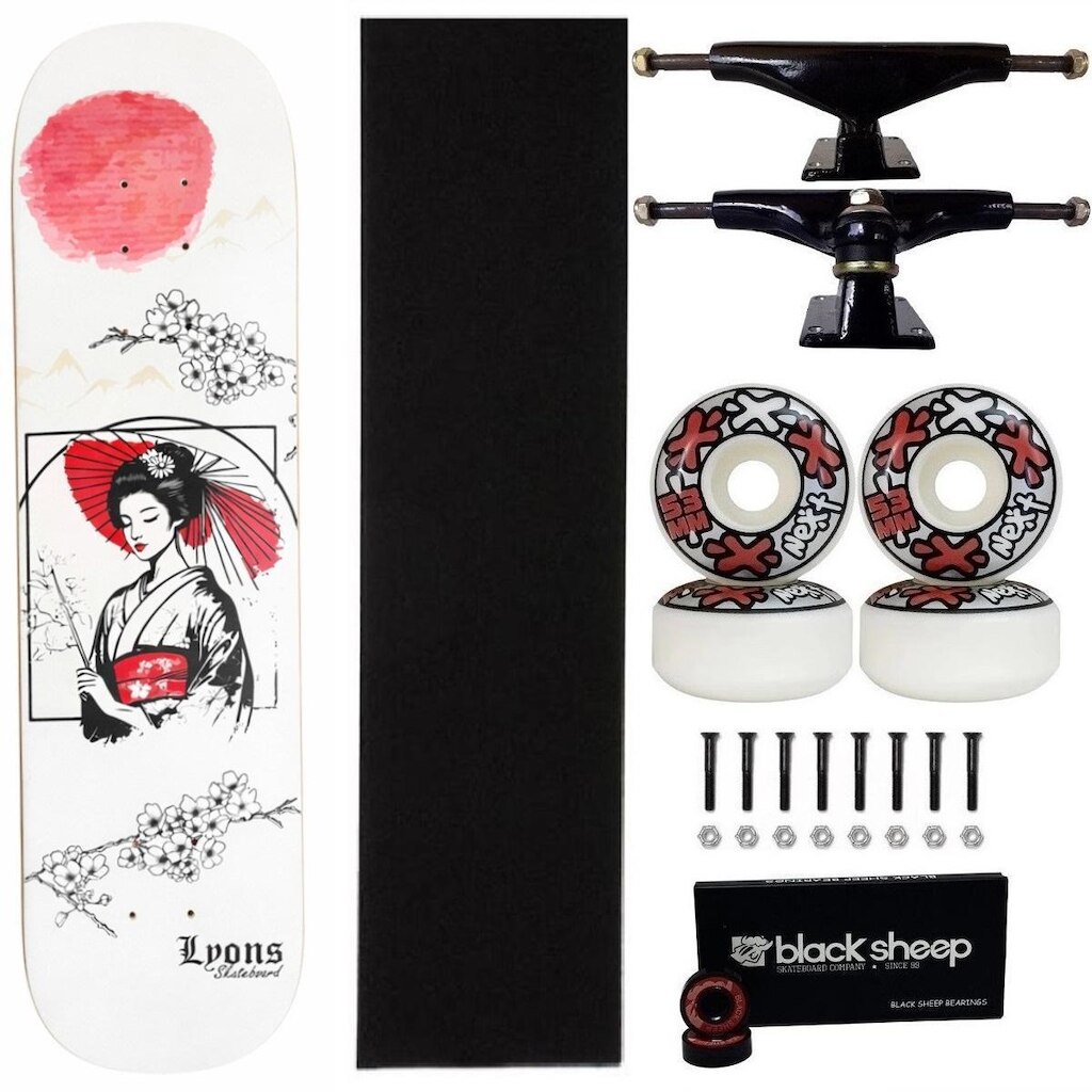 Skate Lyons Maple Montado 8.0 Profissional Next 53mm Abec 15