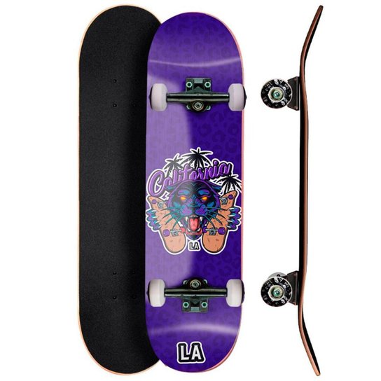 Skate Skatboard Semi Pro Street Montado 90 KG - Roxo Menor preço em Skate Skatboard Semi Pro Street Montado 90 KG - Roxo