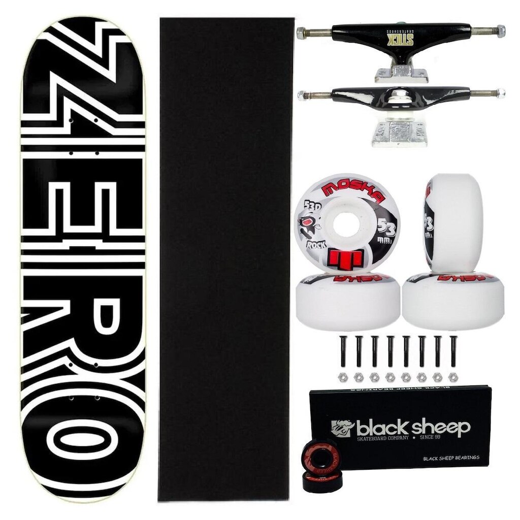 Skate Zero Maple 8.0 Profissional Roda Moska Truck Stick