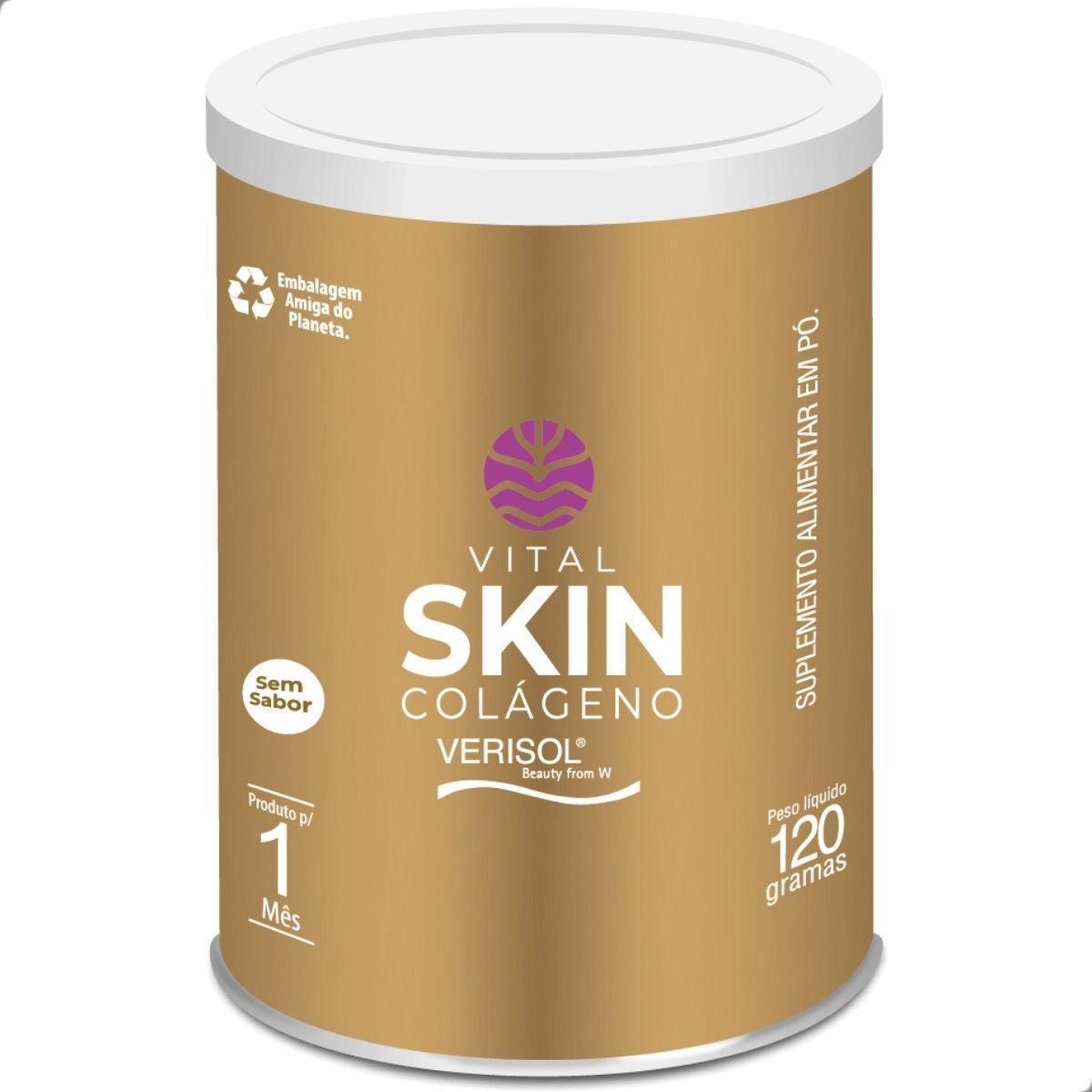 Skin Colageno Verisol Cabelo Pele Unha 120g Vital Atman