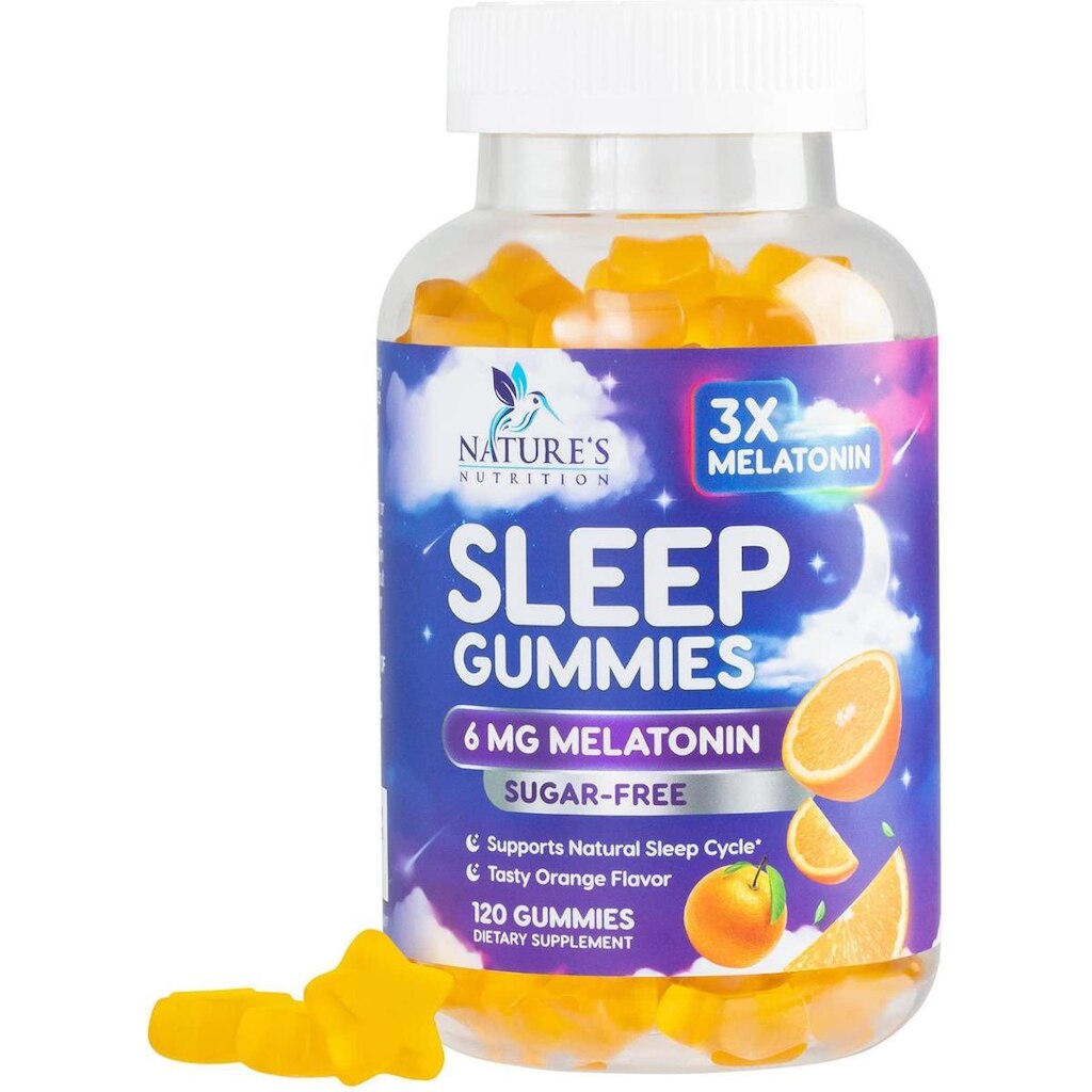 Sleep Gummies Nature'S Nutrition Melatonina 6 Mg Sem Açúcar