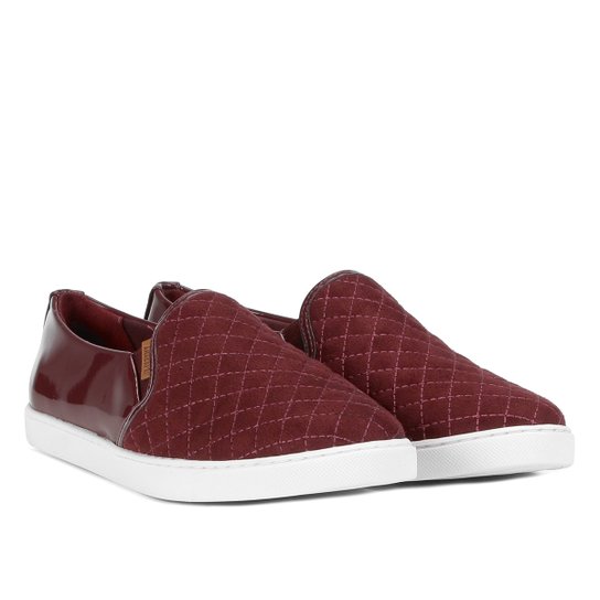 Slip On Anacapri Matelassê Feminino - Vinho