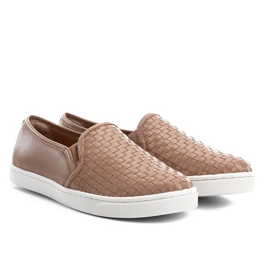Slip On Anacapri Tressê Feminino - Nude Menor preço em Slip On Anacapri Tressê Feminino - Nude