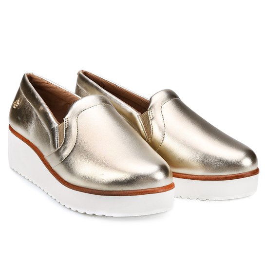 Slip On Capodarte Flatform - Dourado