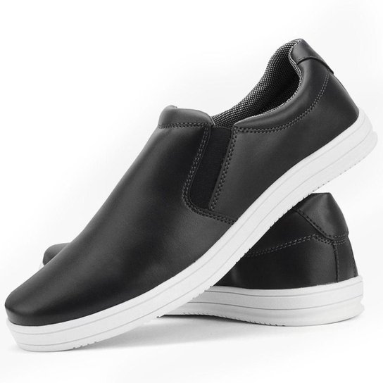 Slip On Casual SapatoFran Masculino - Preto