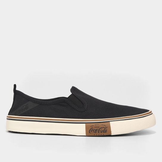 Slip On Coca-Cola Shoes Iate Summer Masculino - Preto Menor preço em Slip On Coca-Cola Shoes Iate Summer Masculino - Preto