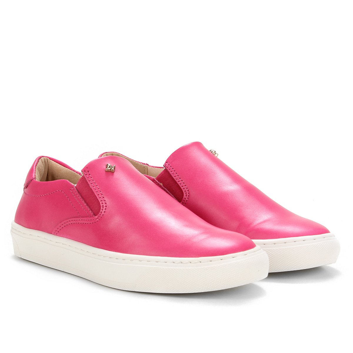 Slip On Couro Cravo & Canela Básico Feminino Menor preço em Slip On Couro Cravo & Canela Básico Feminino