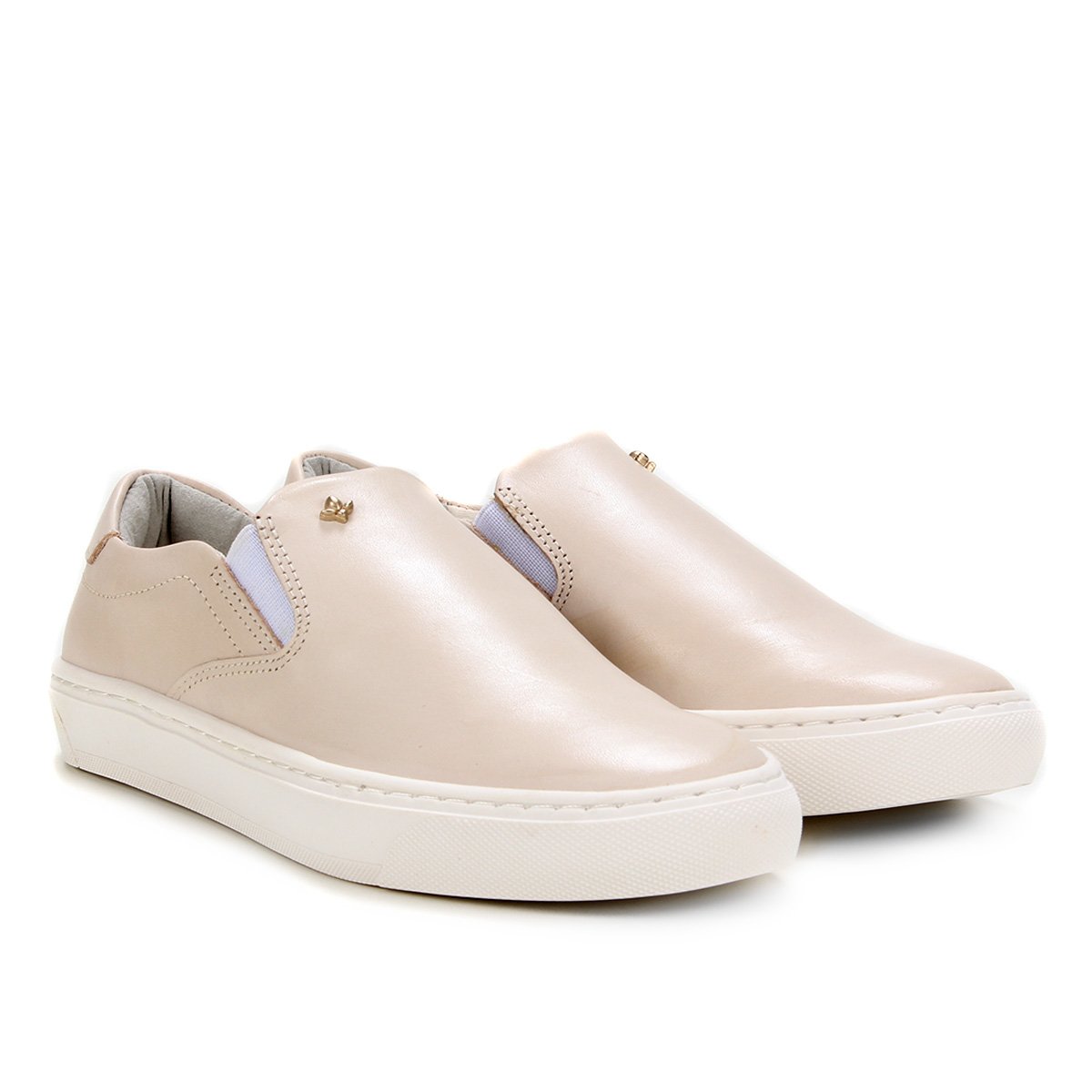 Slip On Couro Cravo & Canela Básico Feminino Menor preço em Slip On Couro Cravo & Canela Básico Feminino