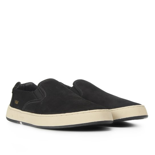 Slip On Couro Osklen Soho Masculino - Preto Menor preço em Slip On Couro Osklen Soho Masculino - Preto