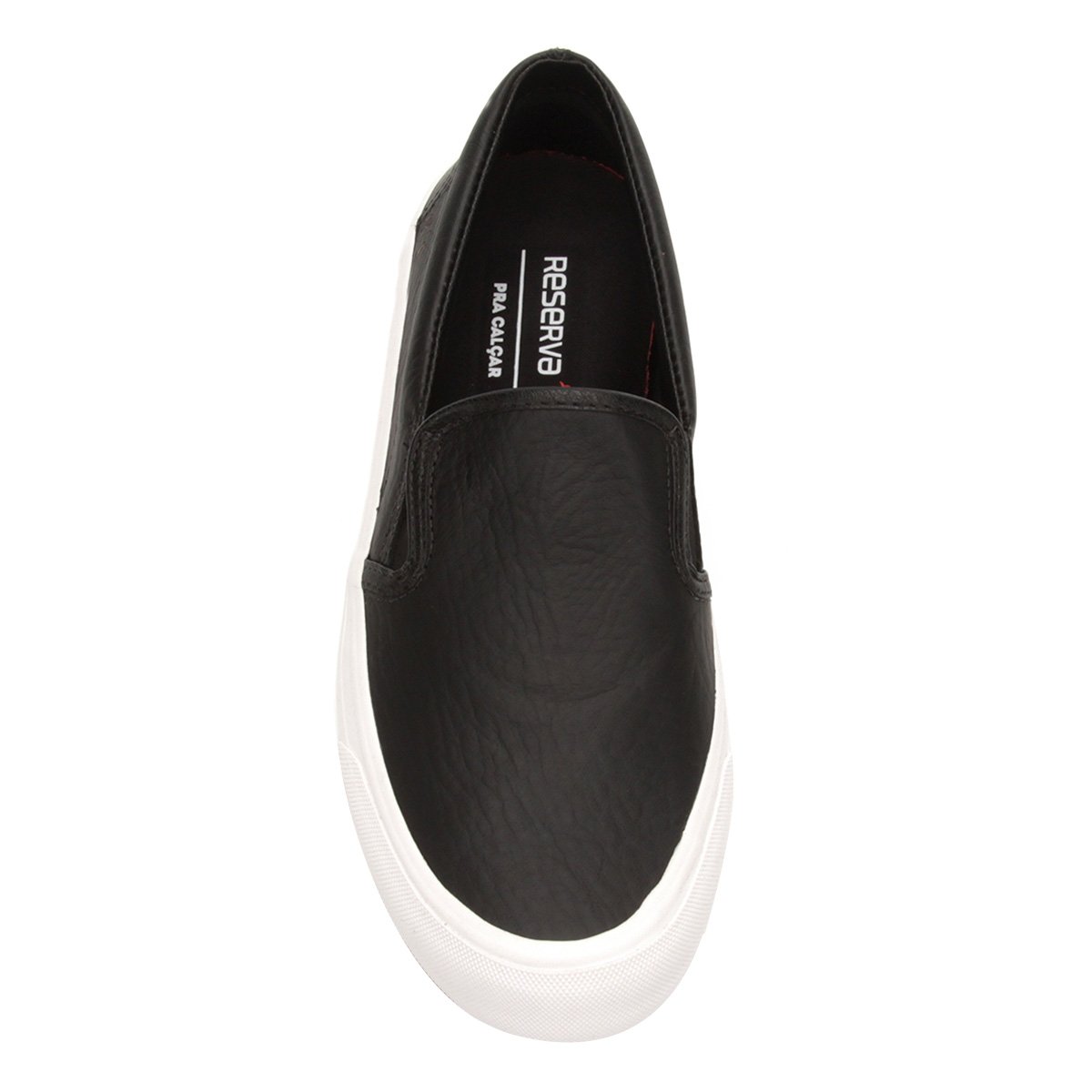 Slip On Couro Reserva Básico Masculino - Preto | Netshoes