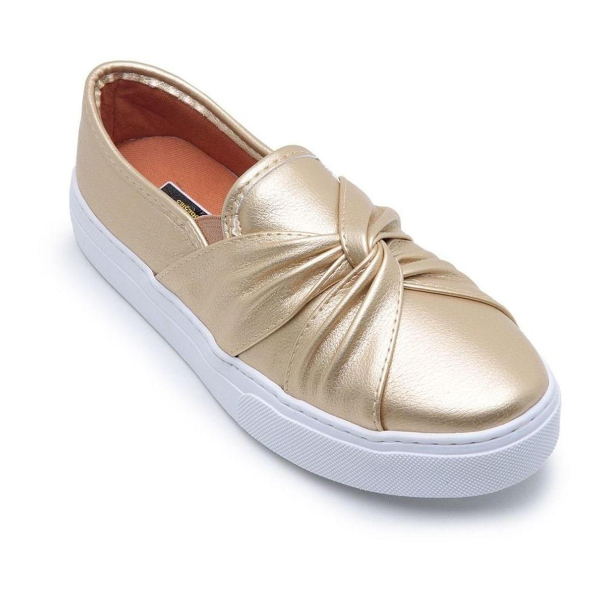 Slip On Cristaishoes Feminino - Dourado | Netshoes