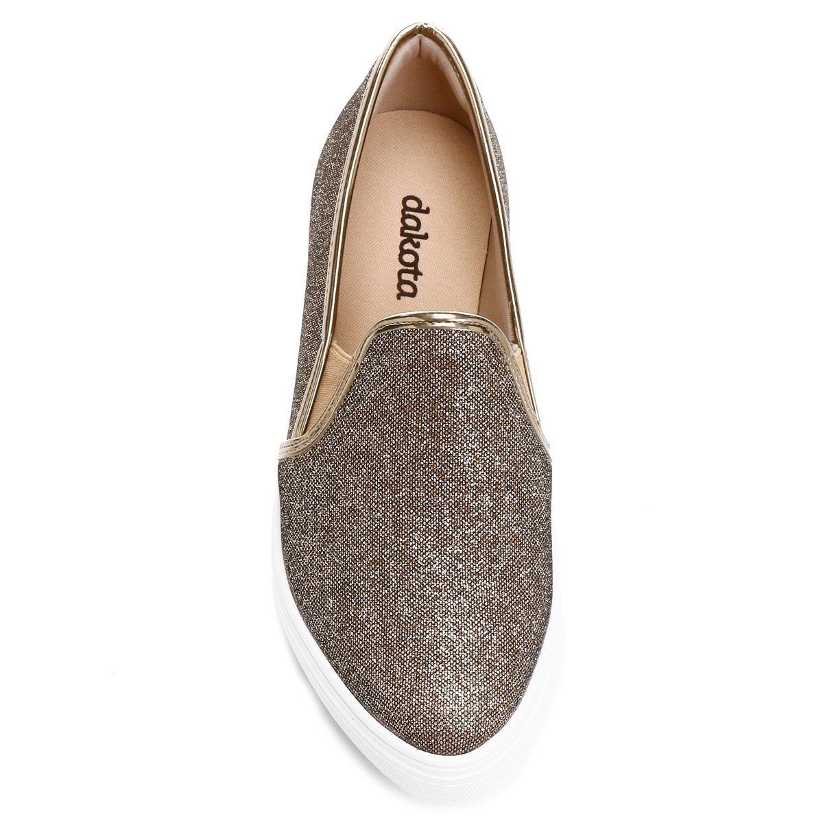 Slip On Dakota Lurex Feminino - Dourado | Netshoes