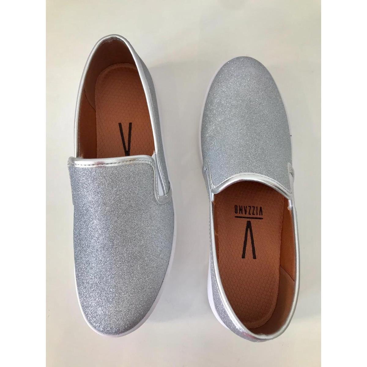 Slip On Tenis Vizzano Prateado SLIP ON FEMININO VIZZANO REF