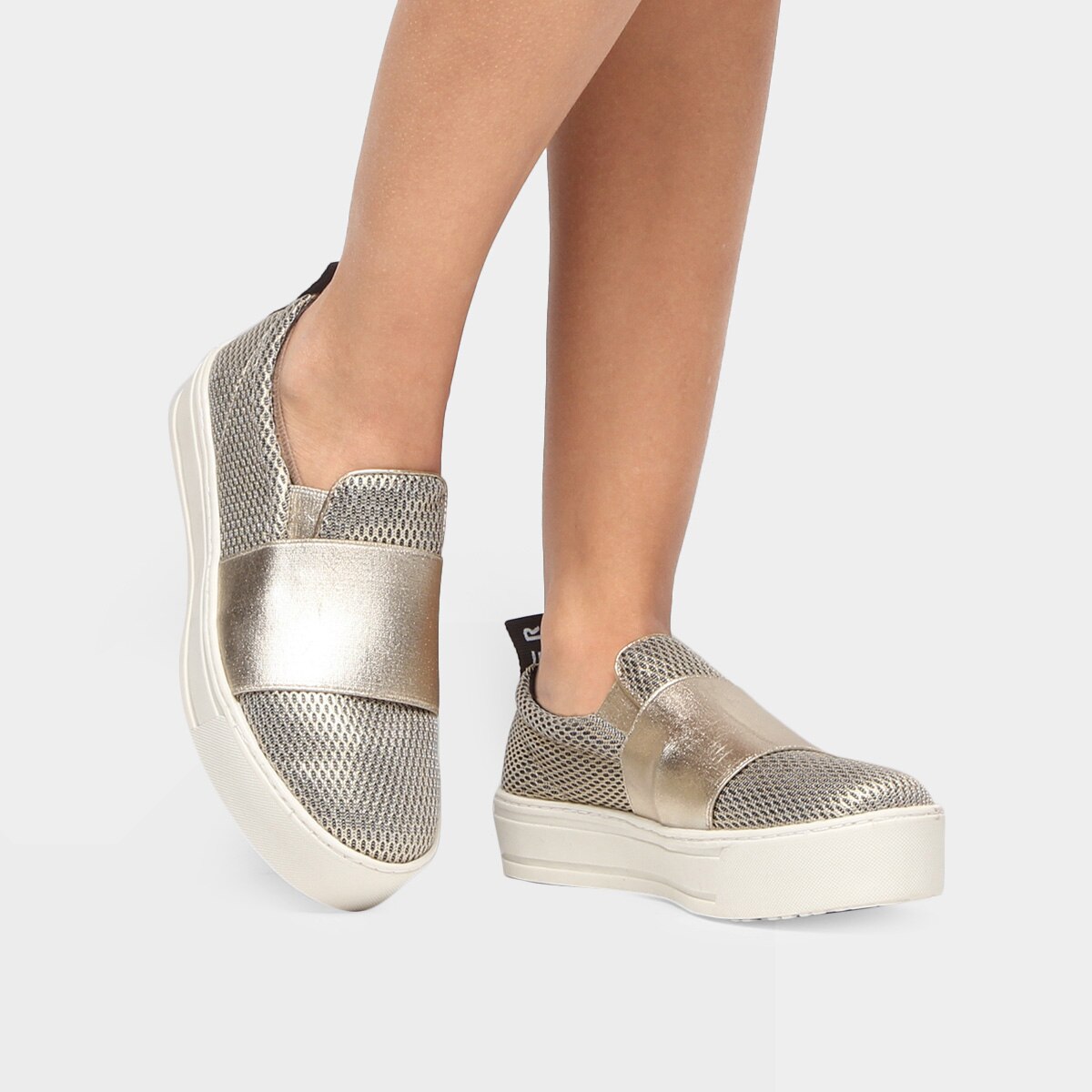 Slip On Fiever Malibu Elástico - Dourado | Netshoes