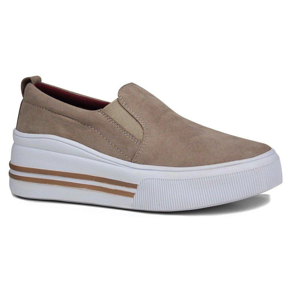 slip on feminino sola alta