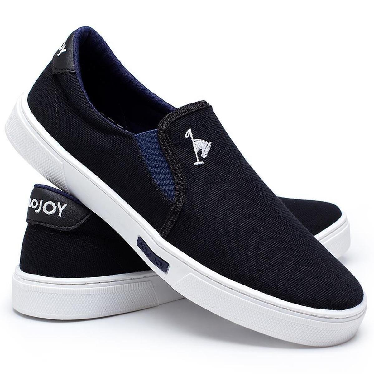 Slip On Iate Polo Joy Lona Masculino - Preto | Netshoes